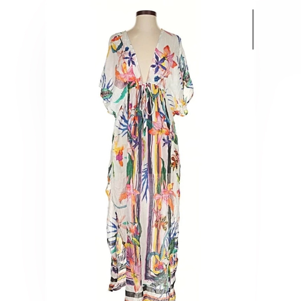 Trina Turk Multicolor Floral sheer coverup